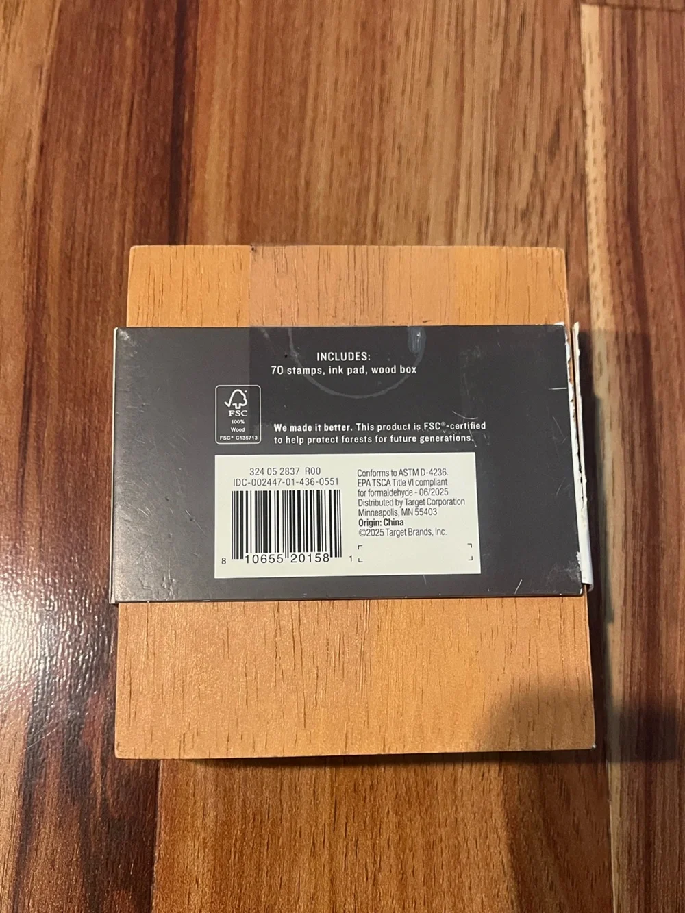 Target Hearth & Hand with Magnolia T72pc Letter and Number Wood Stamp Set Brown